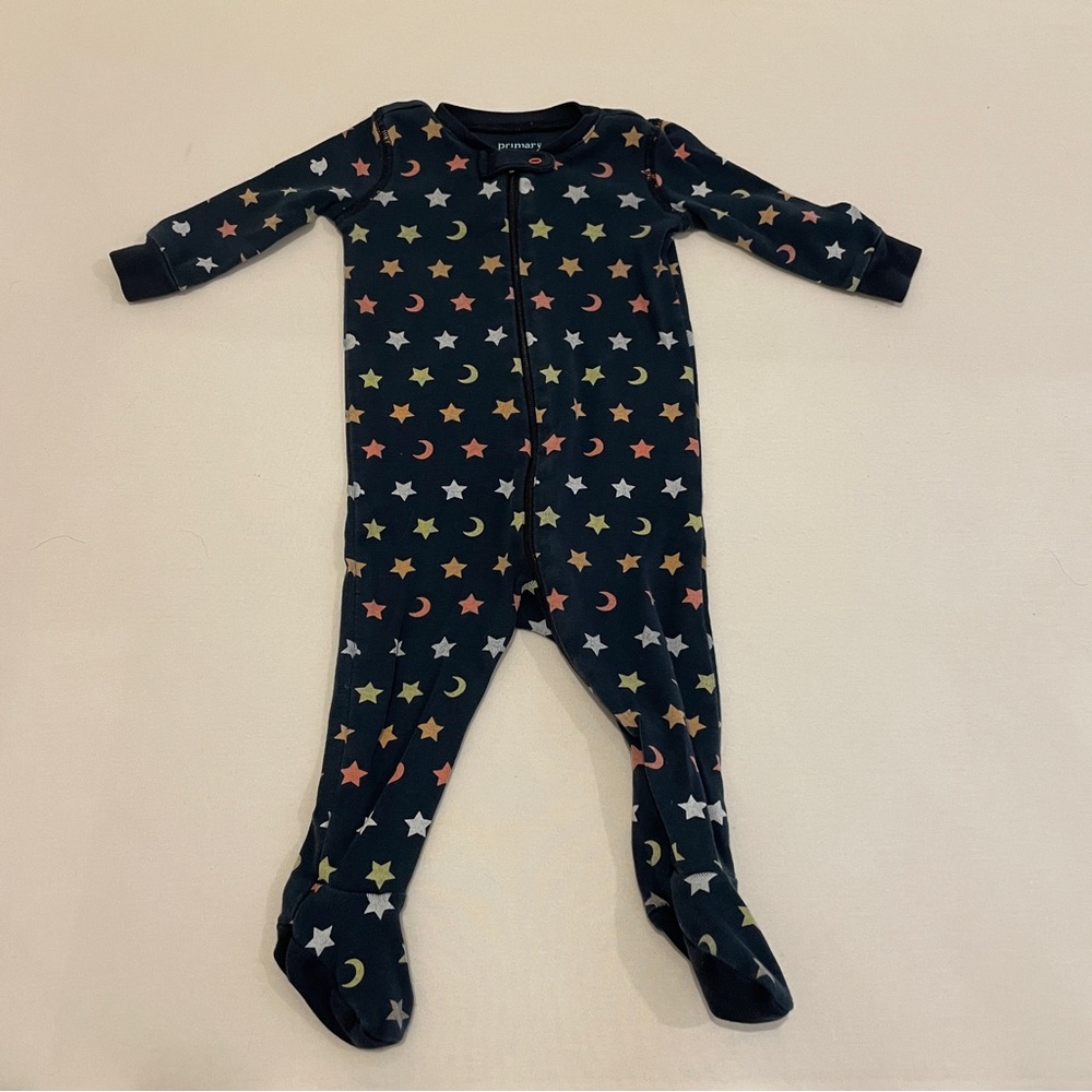 Primary Footed Zipper Sleeper 3-6 months
